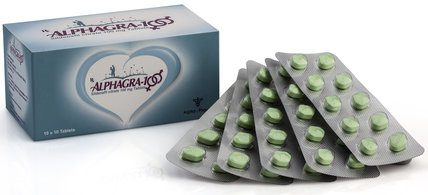 Alphagra Sildenafil Citrate 100mg blister pack by Alpha Pharma, original packaging