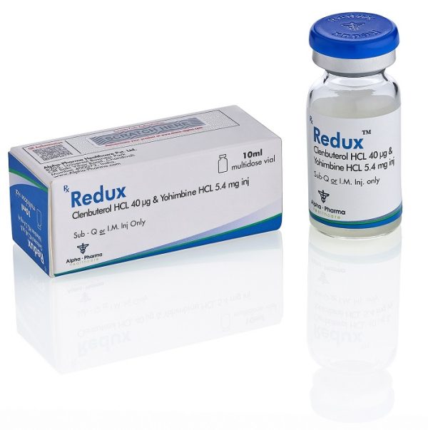 Redux injectable fat burner – Alpha Pharma 10ml vial with Clenbuterol & Yohimbine