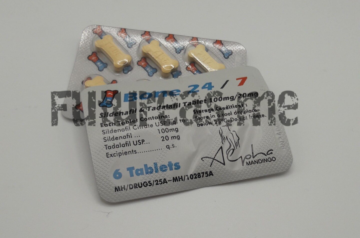 Bone 24/7 Sildenafil 100 + Tadalafil 20 mg - 6tabs