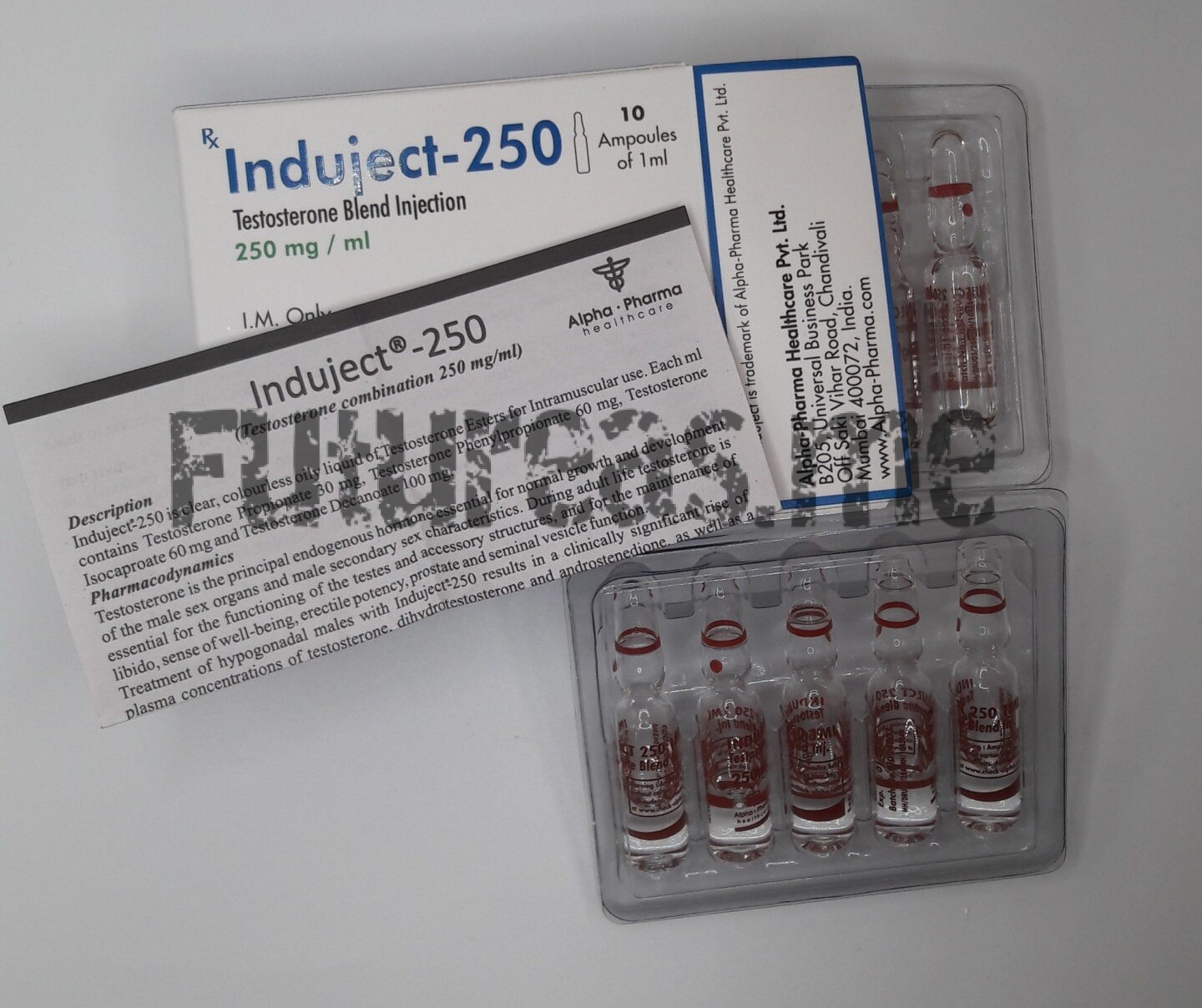 Alpha Pharma induject steroid vial showing original packaging and security code