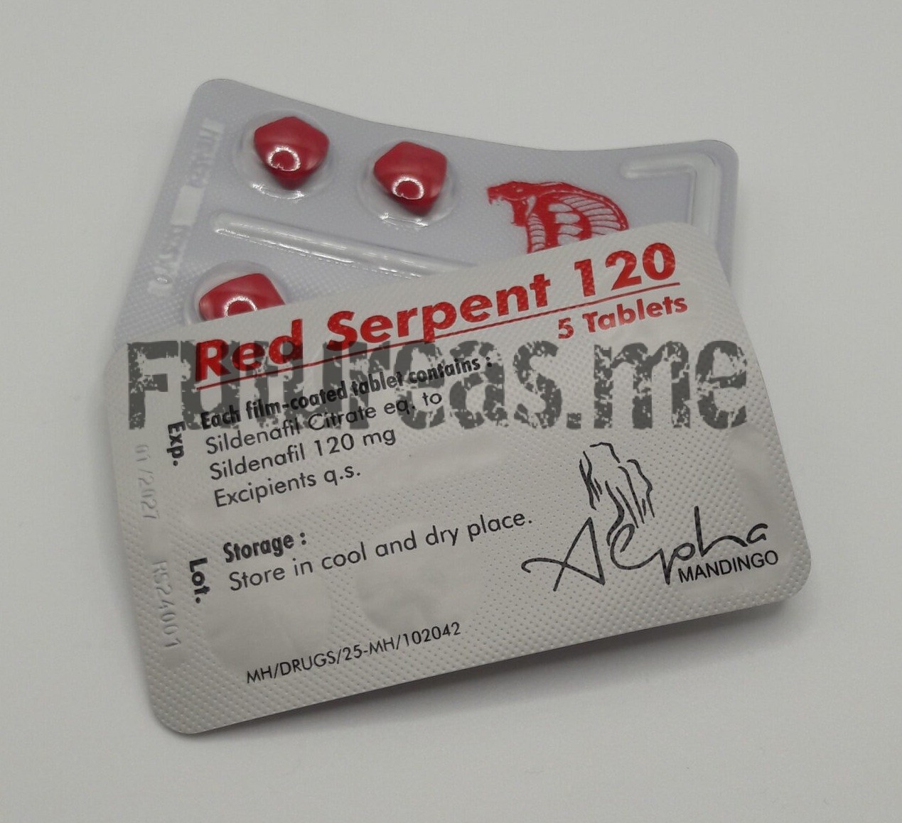 Red Serpent Sildenafil Tablets 120 mg - 5 tabs