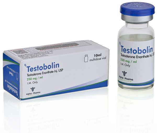 Testobolin steroid vial by Alpha Pharma with original packaging and batch number