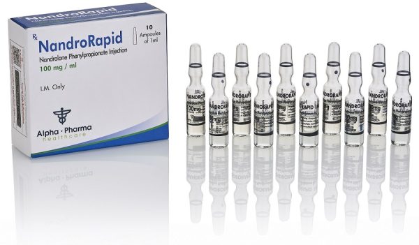 Alpha Pharma NandroRapid Nandrolone Phenylpropionate 100mg injectable steroid vial and ampoules