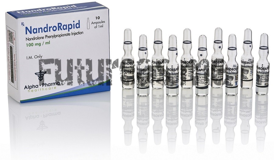 Alpha Pharma NandroRapid Nandrolone Phenylpropionate 100mg injectable steroid vial and ampoules