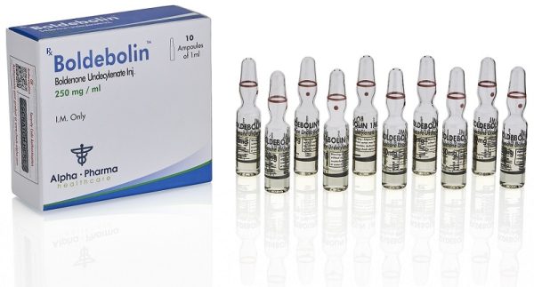 Alpha Pharma Boldenone Undecylenate 250mg Boldebolin anabolic steroid injection vial and ampoules
